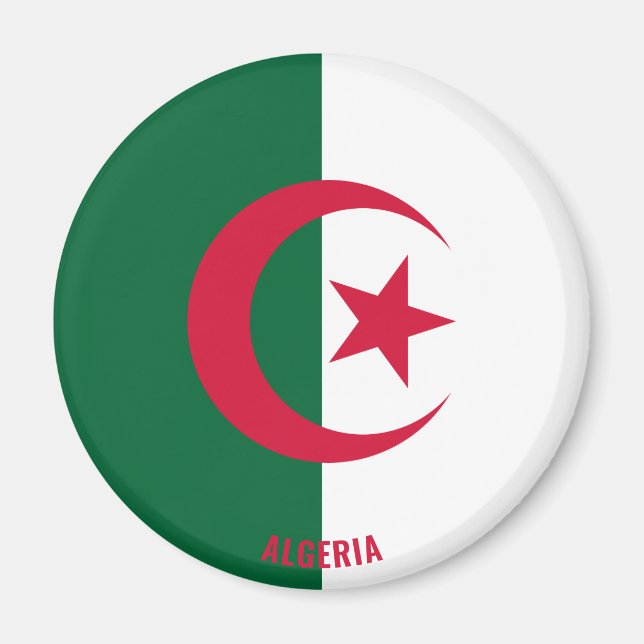 Algeriet Flagga Charming Patriotic Magnet (Framsidan)