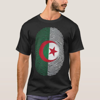 Algeriet Flagga Fingeravtryck T-Shirt - Algerisk S