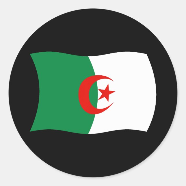 Algeriet Flagga Klistermärke (Framsida)