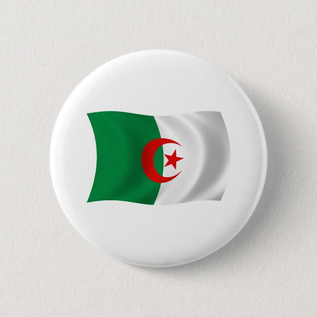 Algeriet Flagga Knapp (Framsida)