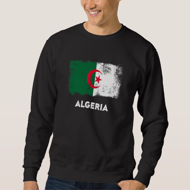 Algeriet flagga lång ärmad tröja (Framsida)
