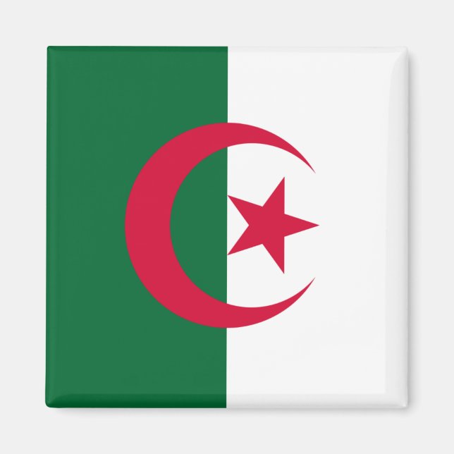 Algeriet Flagga Magnet (Framsidan)