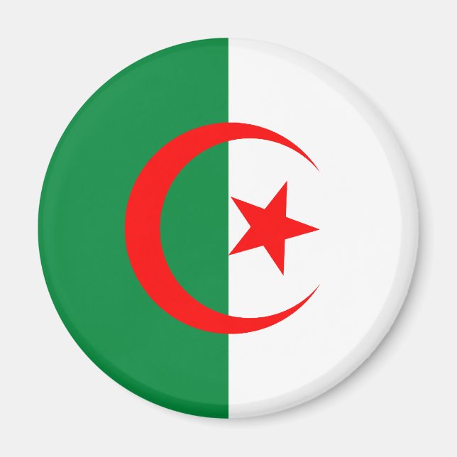 Algeriet Flagga Magnet (Framsidan)