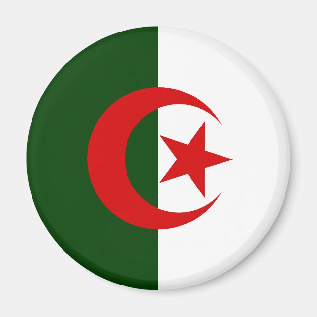 Algeriet Flagga Magnet (Framsidan)