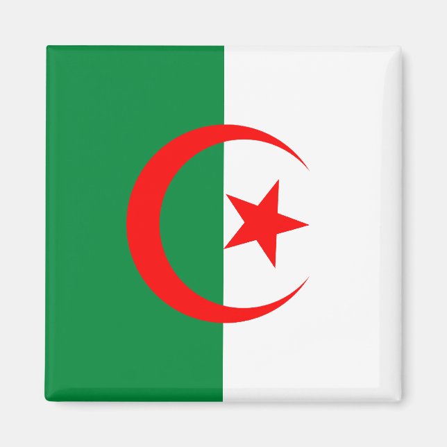 Algeriet Flagga Magnet (Framsidan)
