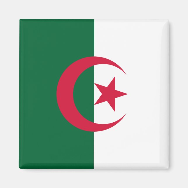 Algeriet Flagga Magnet (Framsidan)