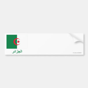 Algeriet flagga med namn i arabiska bildekal