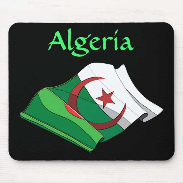 Algeriet Flagga Mousepad Musmatta (Framsidan)