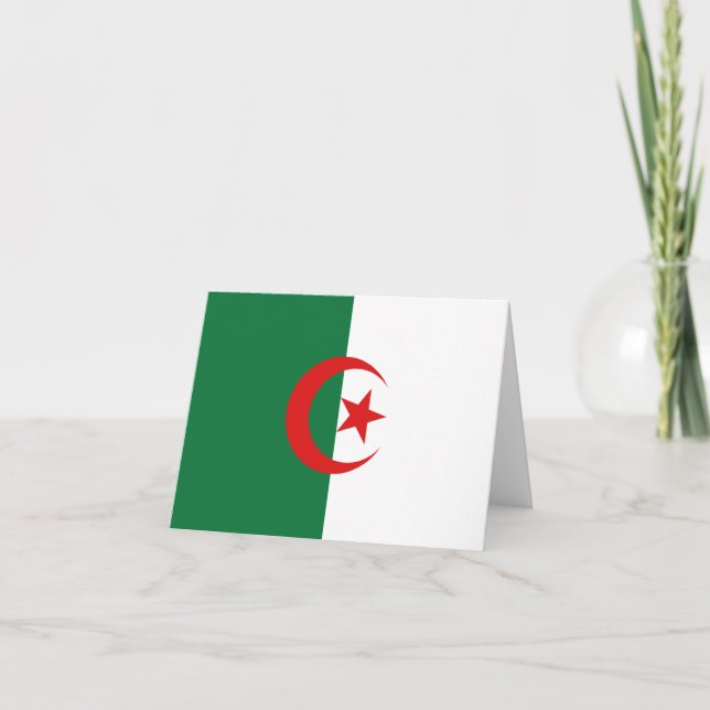 Algeriet Flagga Notekort Kort (Framsida)
