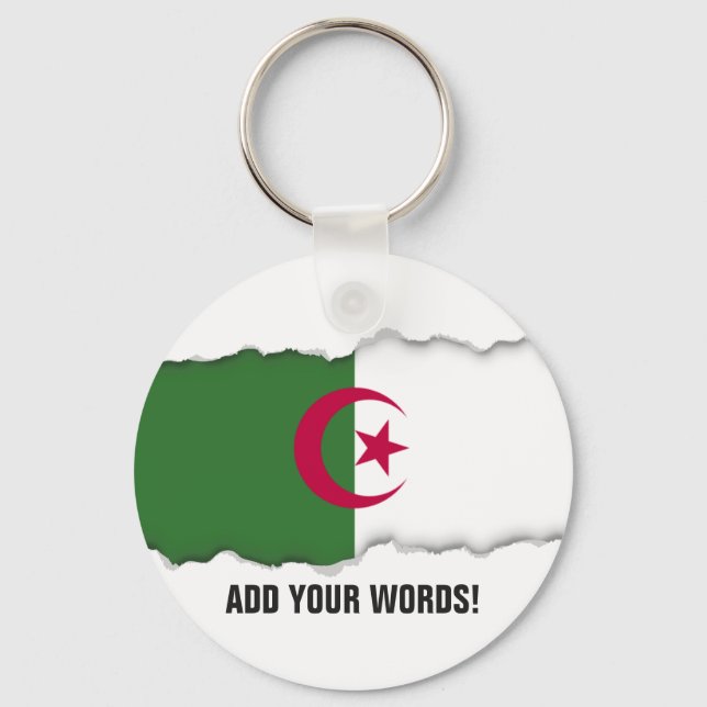 Algeriet Flagga Nyckelring (Framsida)
