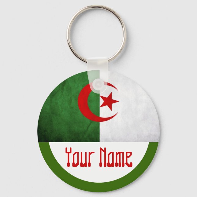 Algeriet - FLAGGA Nyckelring (Framsida)
