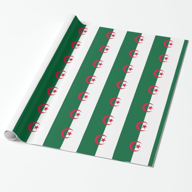 Algeriet flagga presentpapper (Utrullad)