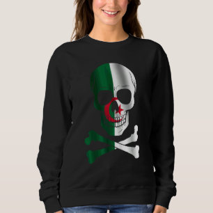 Algeriet Flagga Skull Flagga Algeriet T Shirt