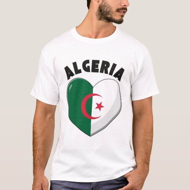 Algeriet flagga t shirt (Framsida)