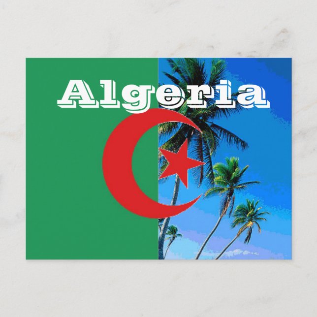 Algeriet flagga vykort (Framsida)