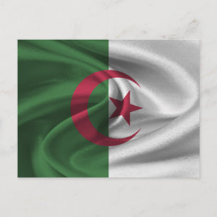 Algeriet Flagga Vykort