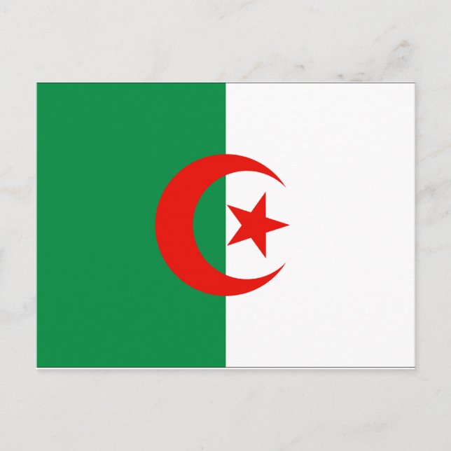 Algeriet Flagga Vykort (Framsida)
