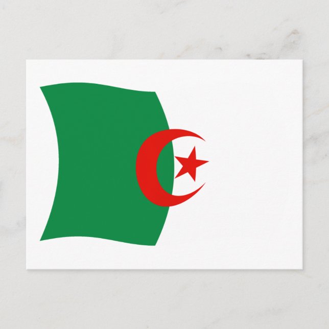 Algeriet Flagga vykort (Framsida)