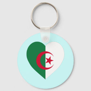 Algeriet flaggahjärta nyckelring