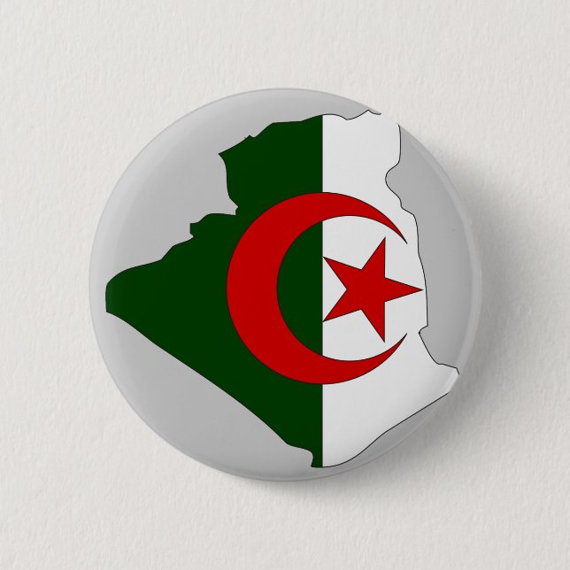 Algeriet flaggakarta knapp (Framsida)