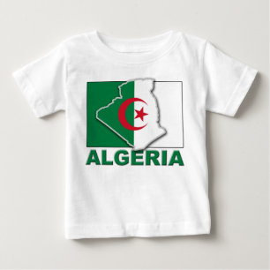 Algeriet flaggaland t shirt