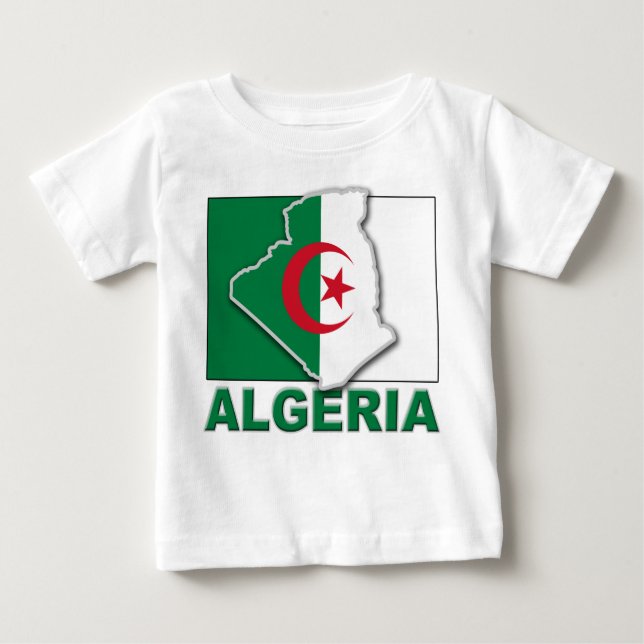 Algeriet flaggaland t shirt (Framsida)
