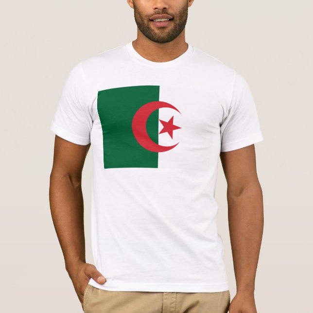 Algeriet flaggaT-tröja T-shirt (Framsida)
