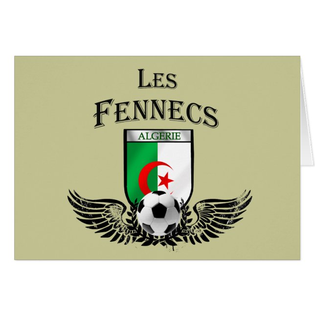 Algeriet fotboll hälsningskort (Framsidan Horizontal)