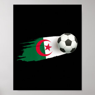 Algeriet Fotboll Ll Algeriet Flagga Tröja - Algeri Poster