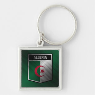 Algeriet Fyrkantig Silverfärgad Nyckelring