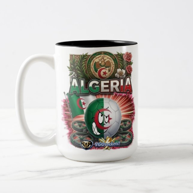 Algeriet-GBall-002 Två-Tonad Mugg (Vänster)