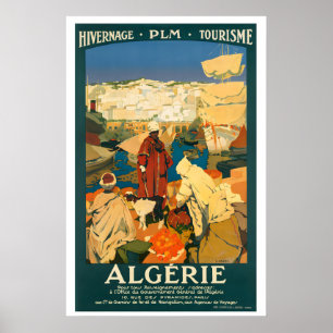 Algeriet Hivernage Vintage Resa Affisch - Inramad