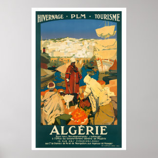 Algeriet Hivernage Vintage Resa Affisch - Inramad