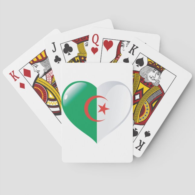 Algeriet hjärta som leker kort casinokort (Baksidan)