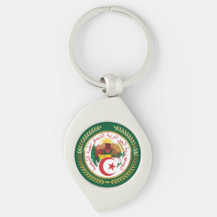 Algeriet Jackar om Arm Swirl Silverfärgad Nyckelring