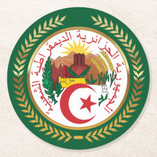 Algeriet Jackar om Arm Underlägg Papper Rund