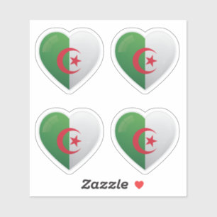 Algeriet Kärlek Flagga Klistermärken