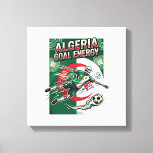 Algeriet Mål Energi Skelett Anfallare Nationer Fet Canvastryck