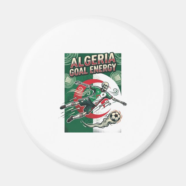 Algeriet Mål Energi Skelett Anfallare Nationer Fet Magnet (Framsidan)