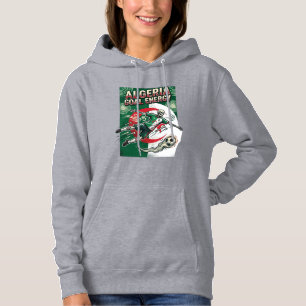 Algeriet Mål Energi Skelett Anfallare Nationer Fet T Shirt
