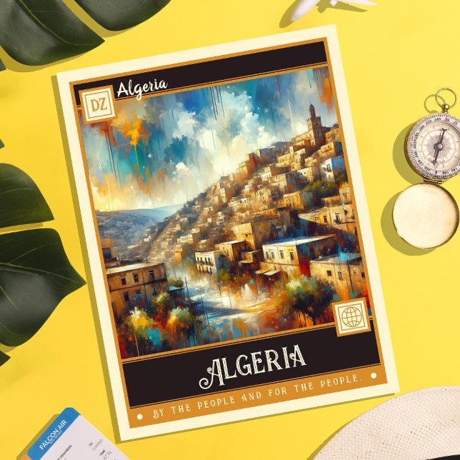 Algeriet | Måla Vintage Vykort (Skapare uppladdad)