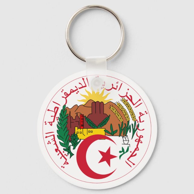 Algeriet National Emblem Nyckelring (Framsida)