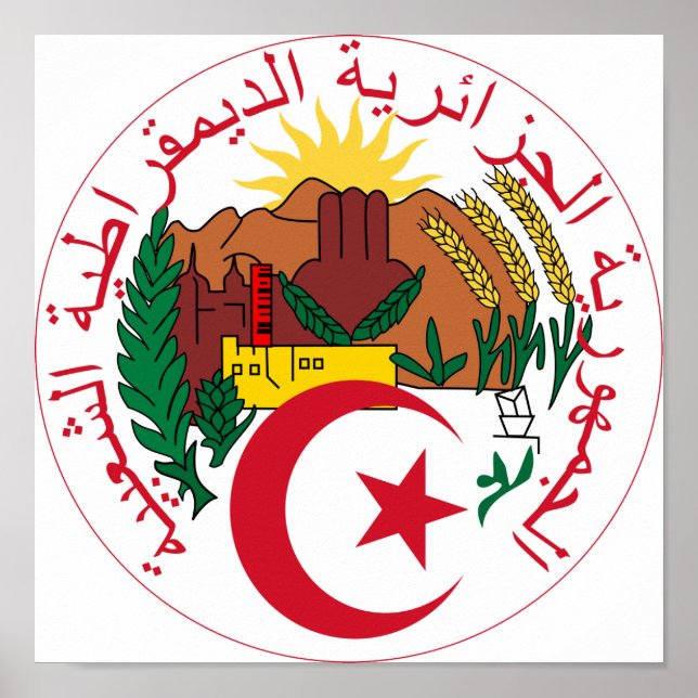 Algeriet National Emblem Poster (Framsidan)
