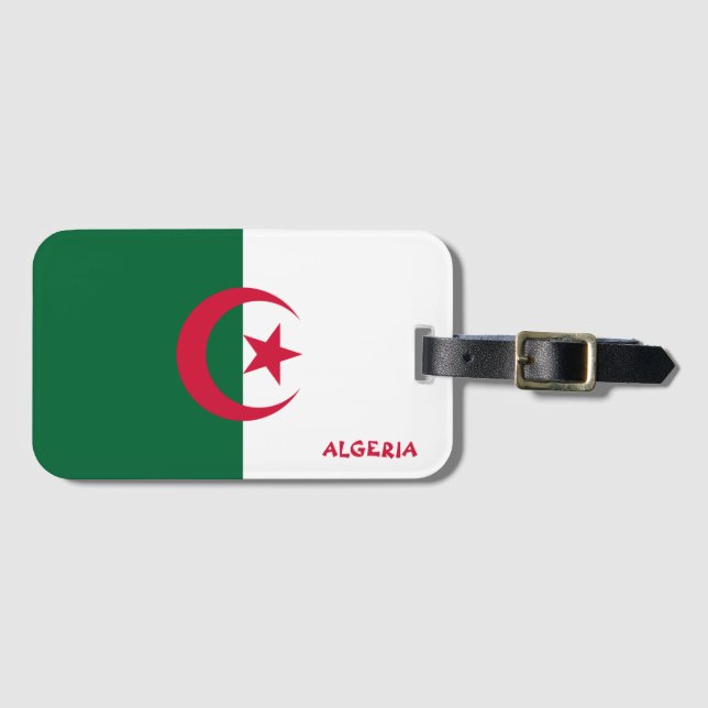 Algeriet National Flagga Patriotic Bagagebricka (Framsida horisontal)