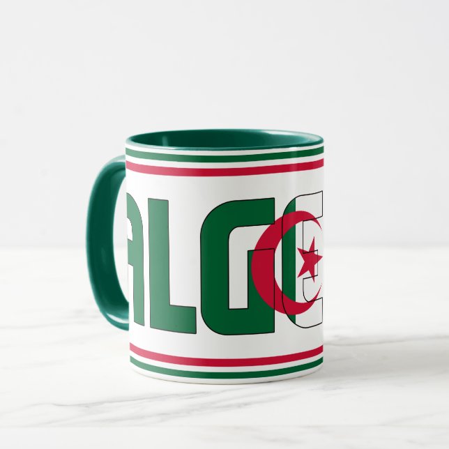 Algeriet National Flagga Patriotic Coffee Mugg (Framsida vänster)