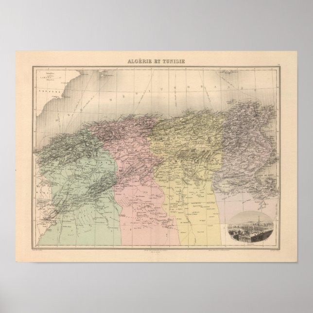 Algeriet och Tunisien 2 Poster (Framsidan)