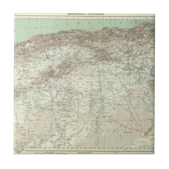 Algeriet och Tunisien Kakelplatta (Framsidan)