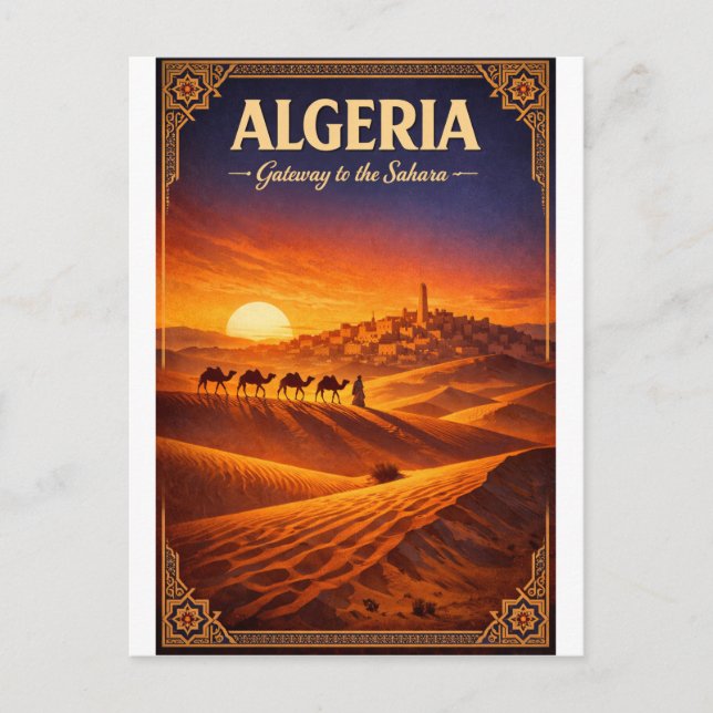 ALGERIET – Porten till Sahara Vykort (Framsida)
