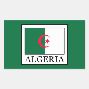 Algeriet Rektangulärt Klistermärke