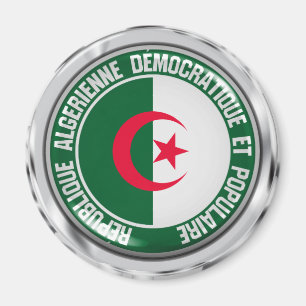 Algeriet Round Emblem Magnet